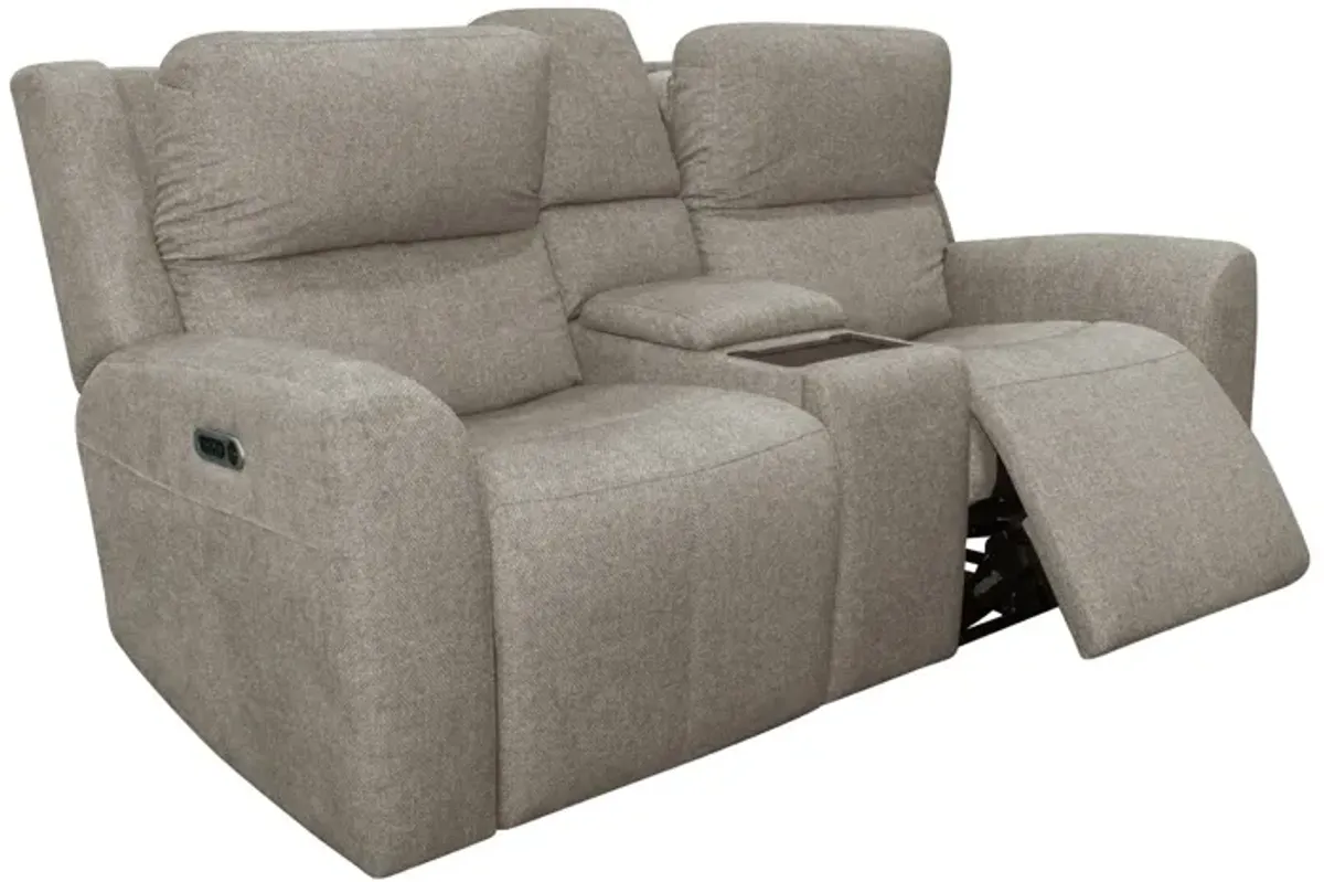 Taylor Power Reclining Console Loveseat with Power Headrests