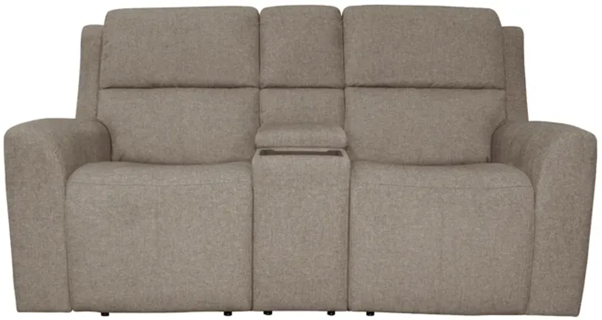 Taylor Power Reclining Console Loveseat with Power Headrests