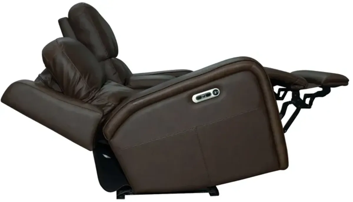 Hayley Power Reclining Console Loveseat with Power Headrests