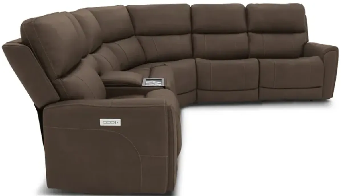 Dylan 6 Piece Sectional with 2 Power Ends and 2 Power Armless