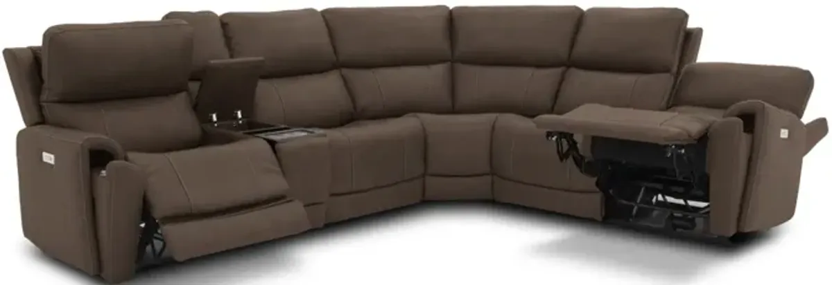 Dylan 6 Piece Sectional with 2 Power Ends and 1 Power Armless