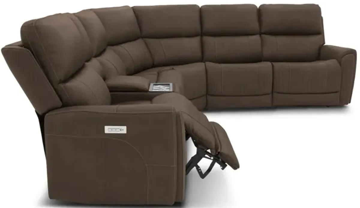 Dylan 6 Piece Sectional with 2 Power Ends and 1 Power Armless