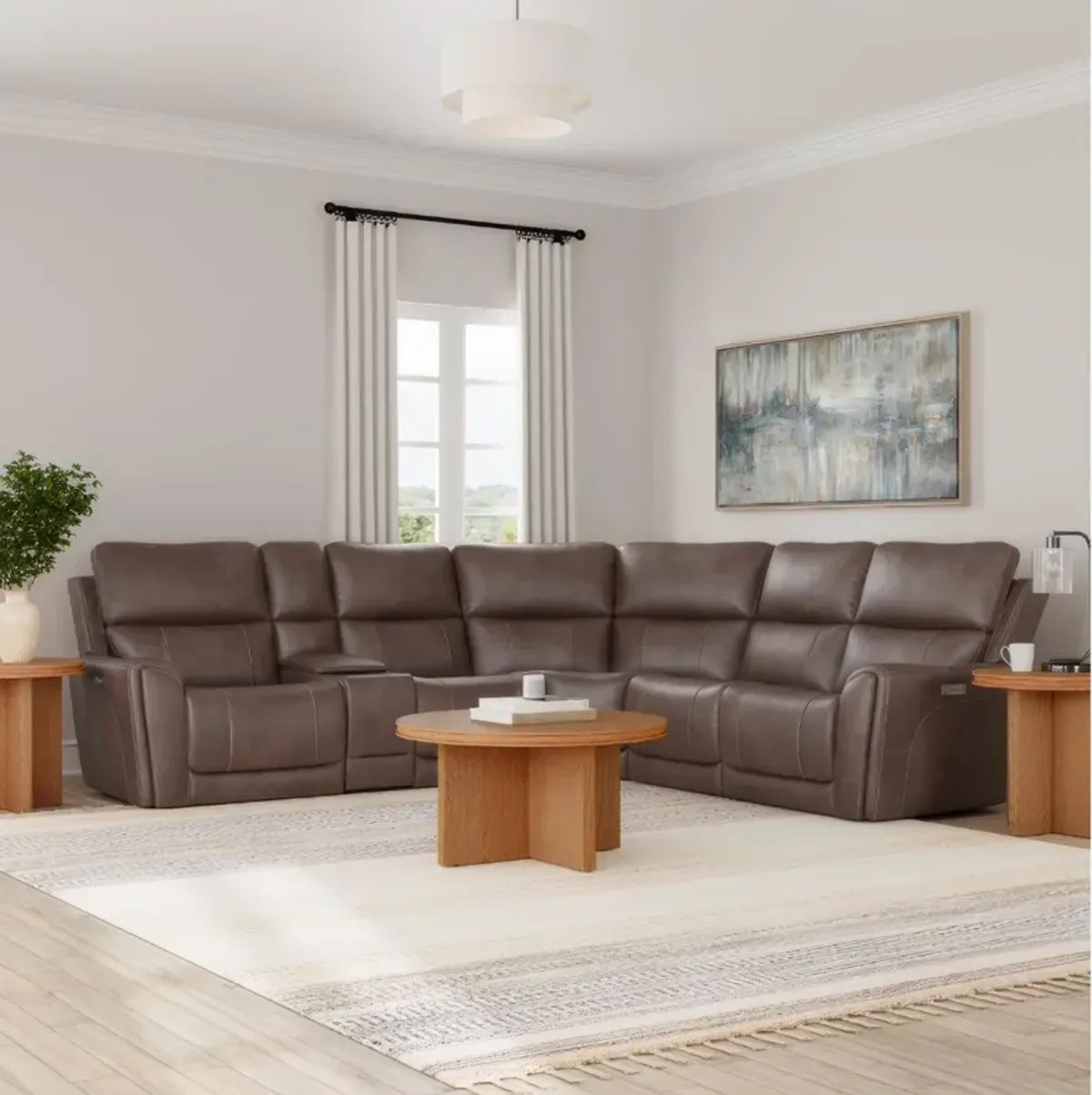 Dylan 6 Piece Sectional with 2 Power Ends and 1 Power Armless