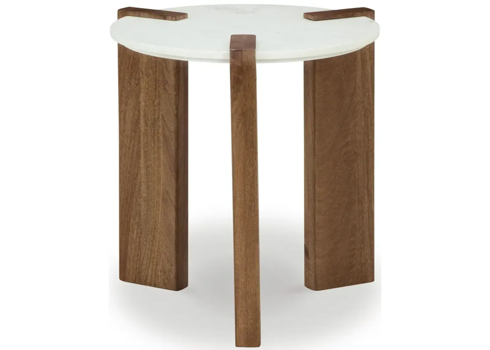 Ashley Furniture | Isanti Round End Table | White