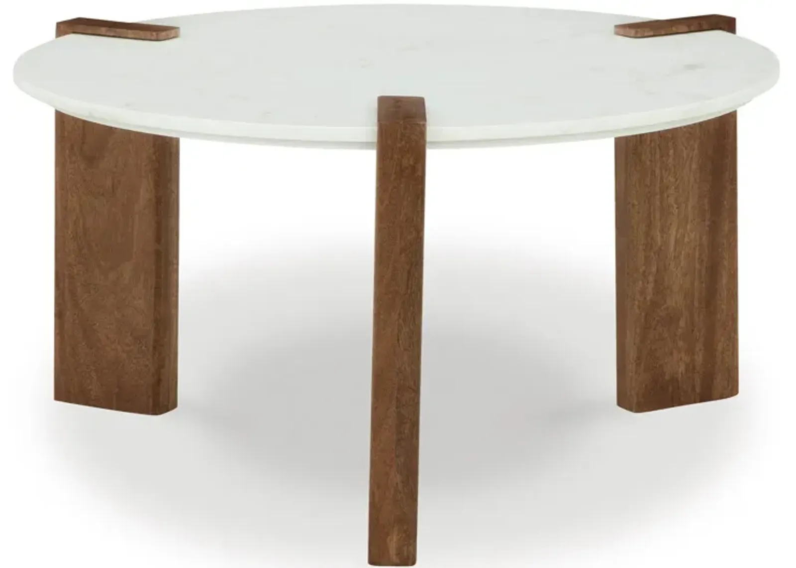 Ashley Furniture | Isanti Round Coffee Table | White