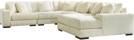 Lindyn Ivory 5 Piece Right Chaise Sectional Sofa
