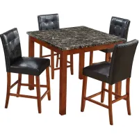 Brooklyn Brown 5 Piece Counter Dining Set