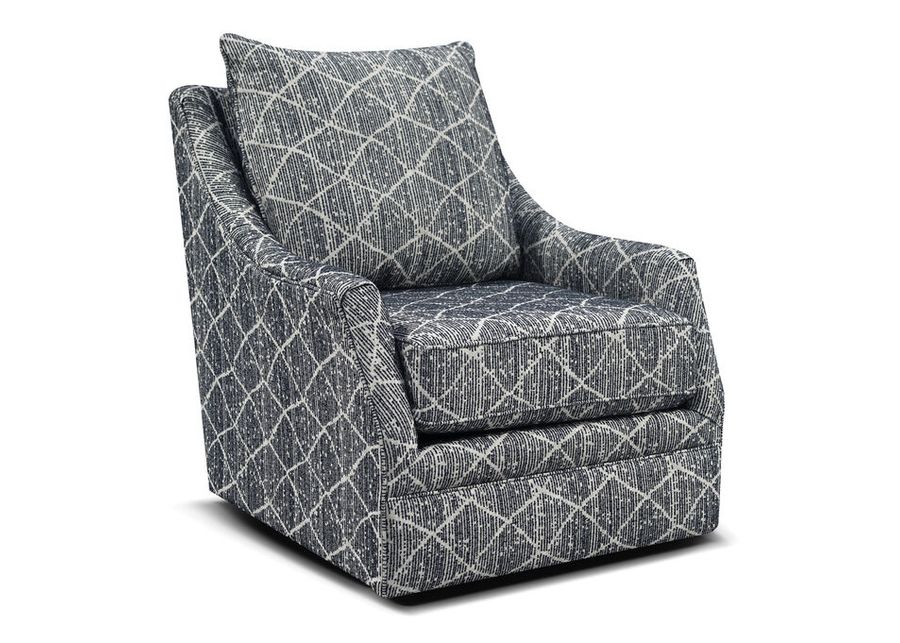 Monroe Indigo Swivel Glider Chair