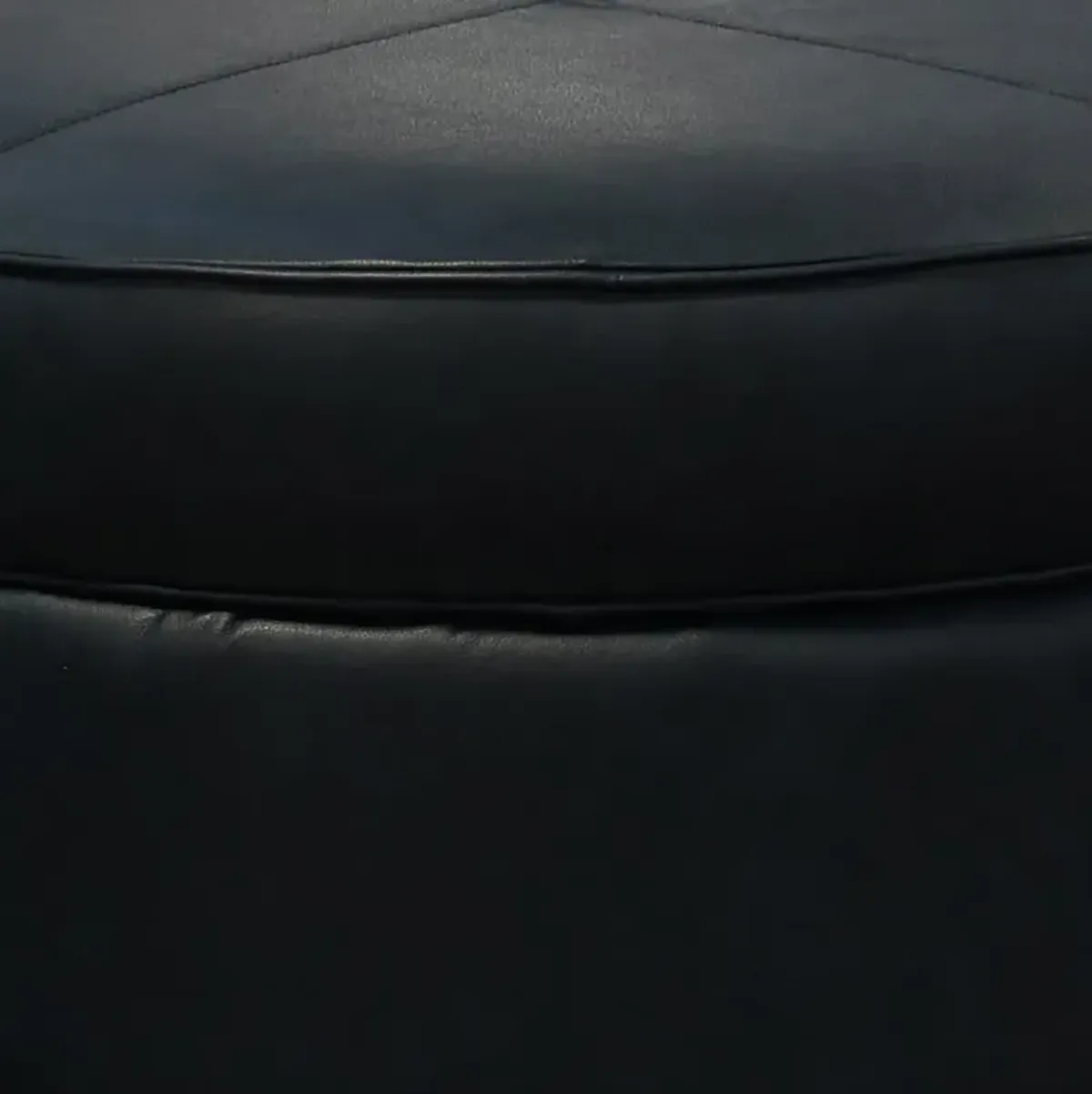 Dimensions by England Monroe Round Leather Storage Ottoman