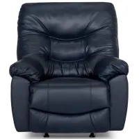 Yogi Navy Leather Power Recliner Chair