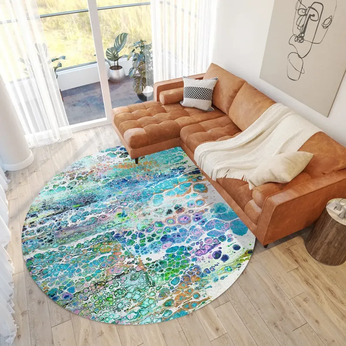 Kikiamo 8 Foot Round Rug