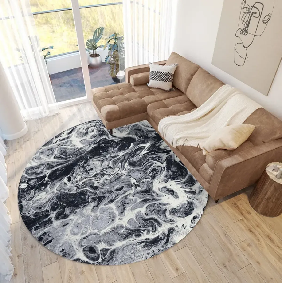 Kikiamo 8 Foot Round Rug