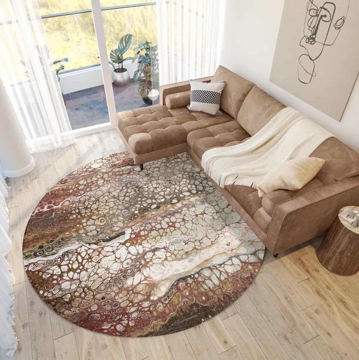 Kikiamo 8 Foot Round Rug