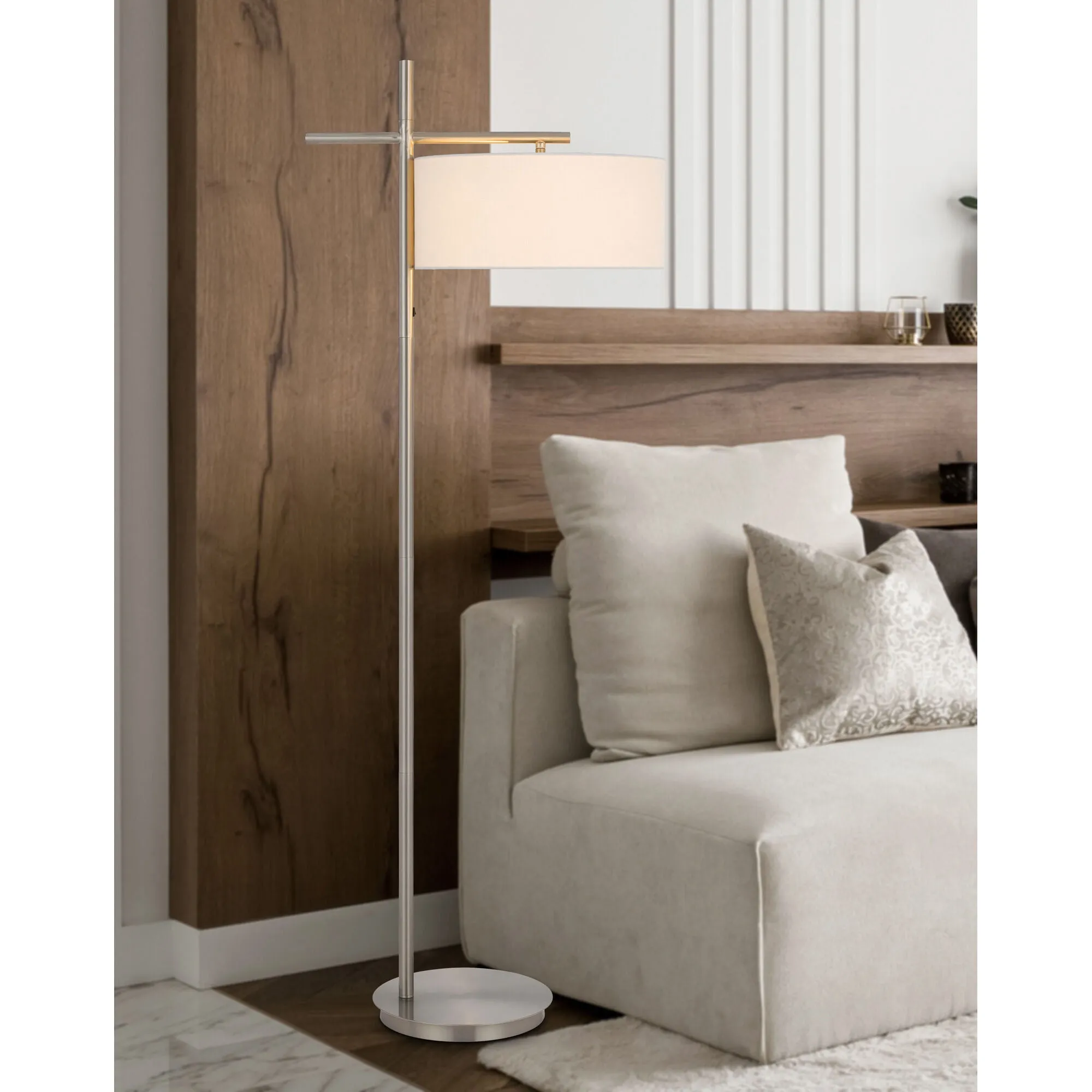 Cal Lighting | Laval Floor Lamp | Silver