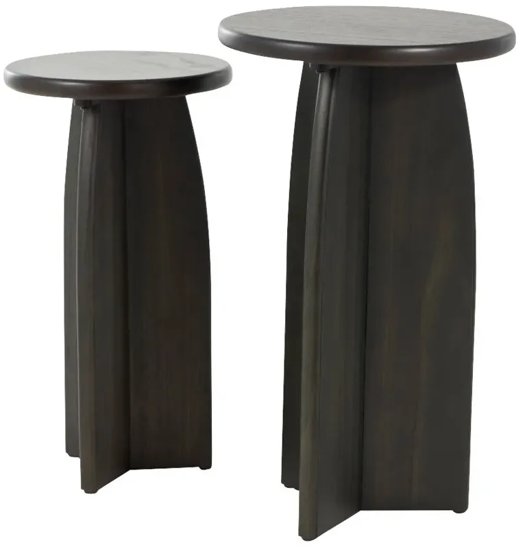 Uma Enterprises | Elin Set of 2 Accent Tables | Black