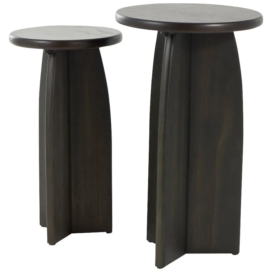 Uma Enterprises | Elin Set of 2 Accent Tables | Black