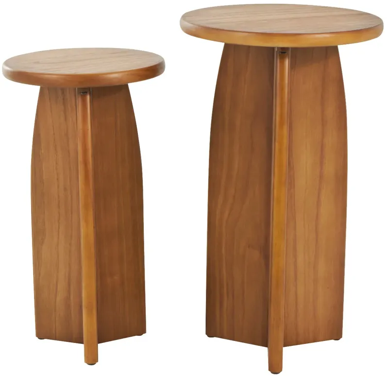 Uma Enterprises | Soren Set of 2 Accent Tables | Brown