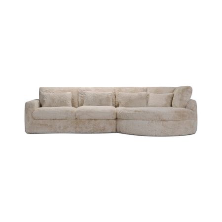Garbo Sand Right Chaise Sofa