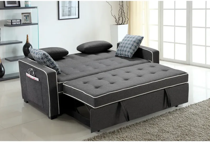 Lilola Home | Full Cody Sleeper Sofa | Gray