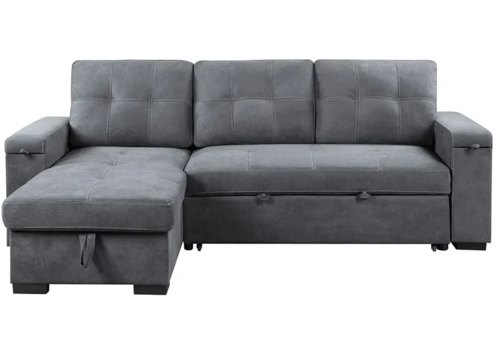 | Full Toby Storage Sleeper Sectional | Gray