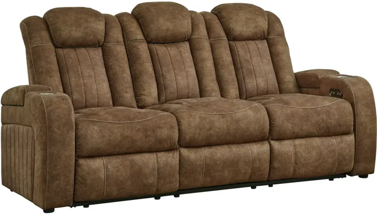 Ashley Furniture | Wolfridge Power Reclining Sofa | Brindle