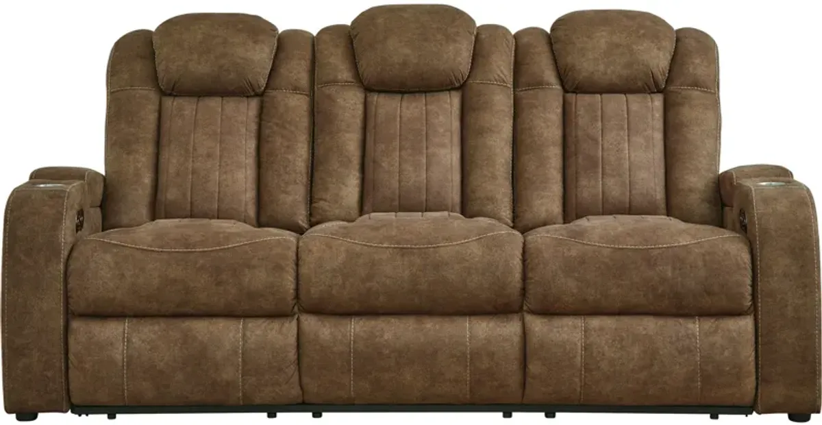 Ashley Furniture | Wolfridge Power Reclining Sofa | Brindle