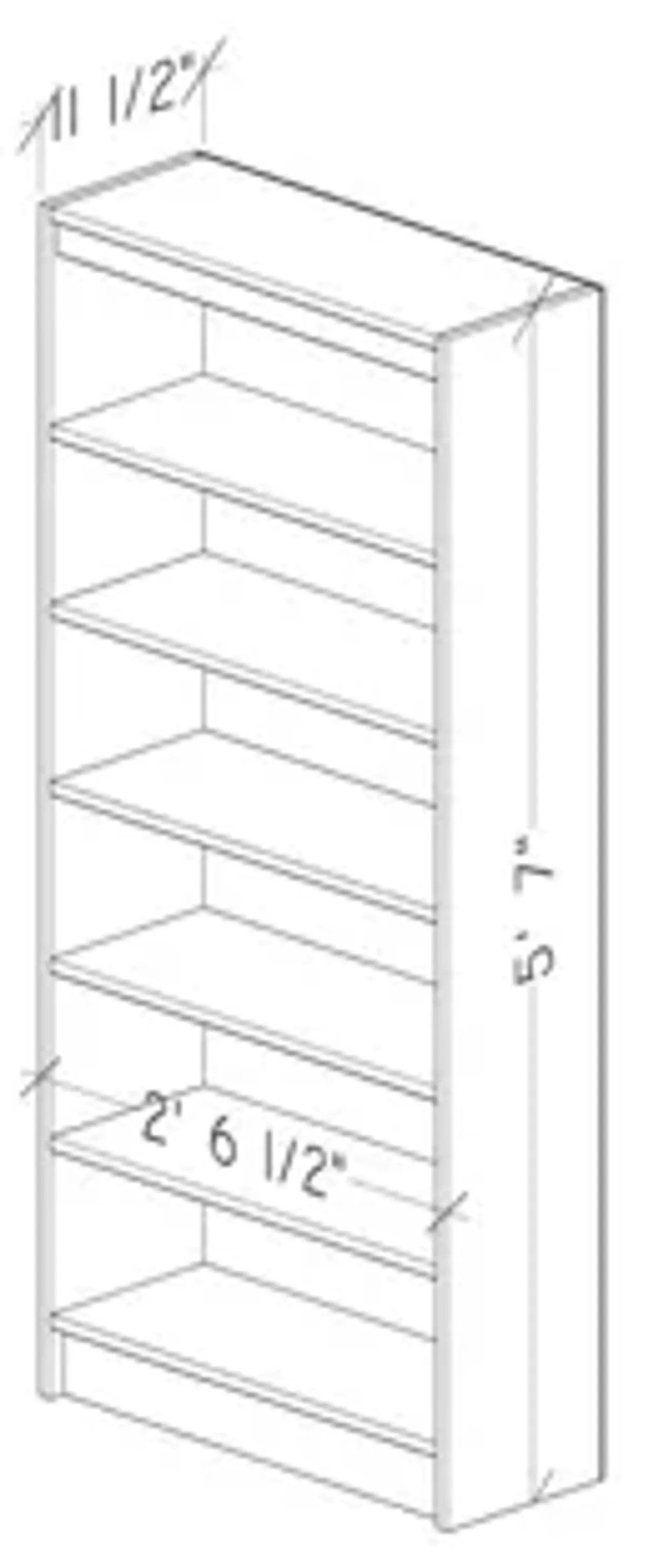 Straightforward 67 Inch Bookcase