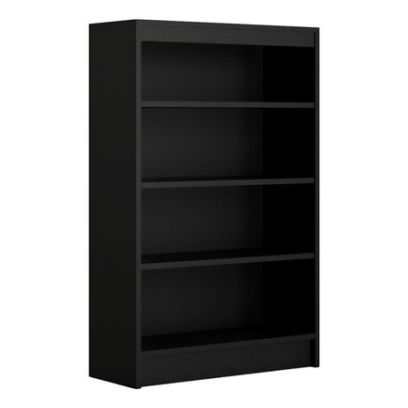 Straightforward Black 48" Bookcase