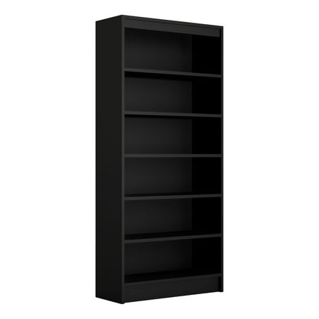 Straightforward Black 67" Bookcase