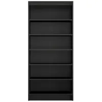 Straightforward Black 67" Bookcase