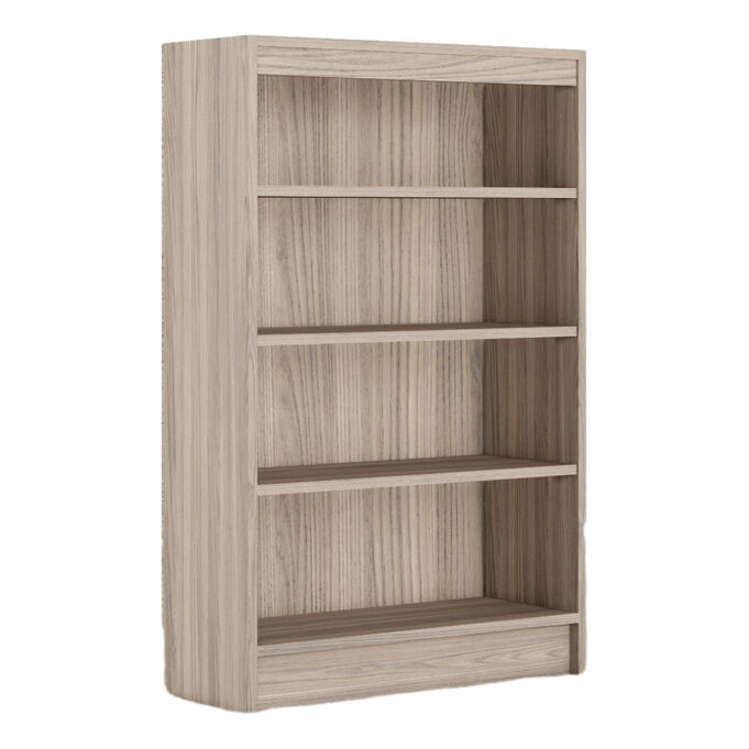 Straightforward Swedish Gray Elm 48" Bookcase