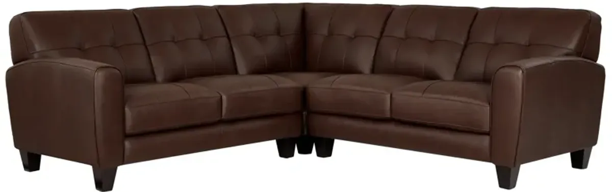 Leather Italia USA Asher 3 Piece Sectional