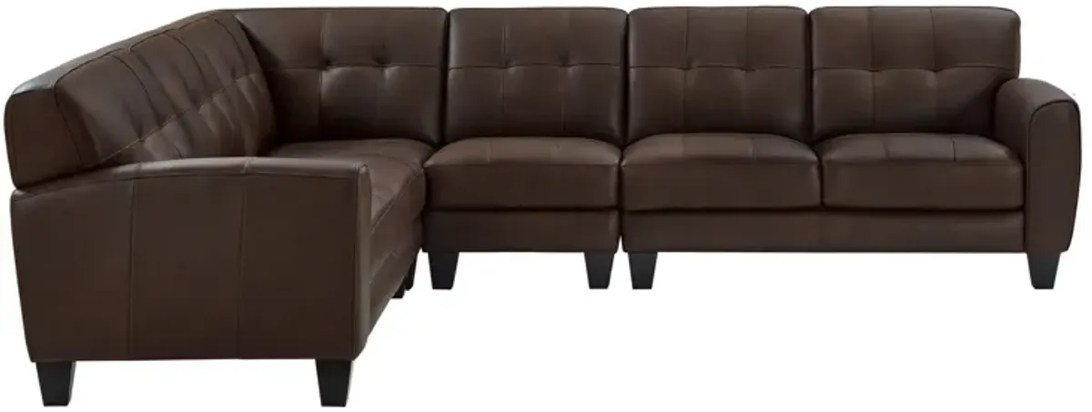 Leather Italia USA Asher 4 Piece Sectional