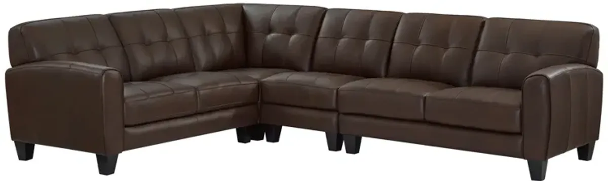 Leather Italia USA Asher 4 Piece Sectional
