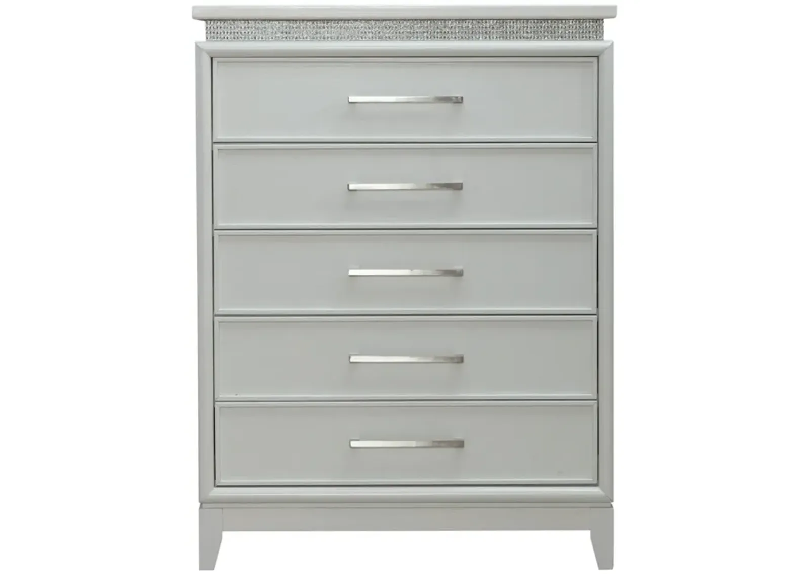 | Harlow Lighted Chest | Pearl White