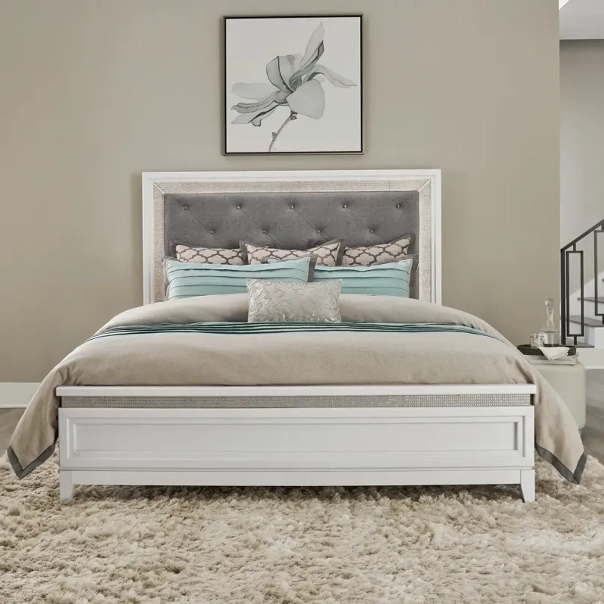 Harlow Upholstered Lighted Bed