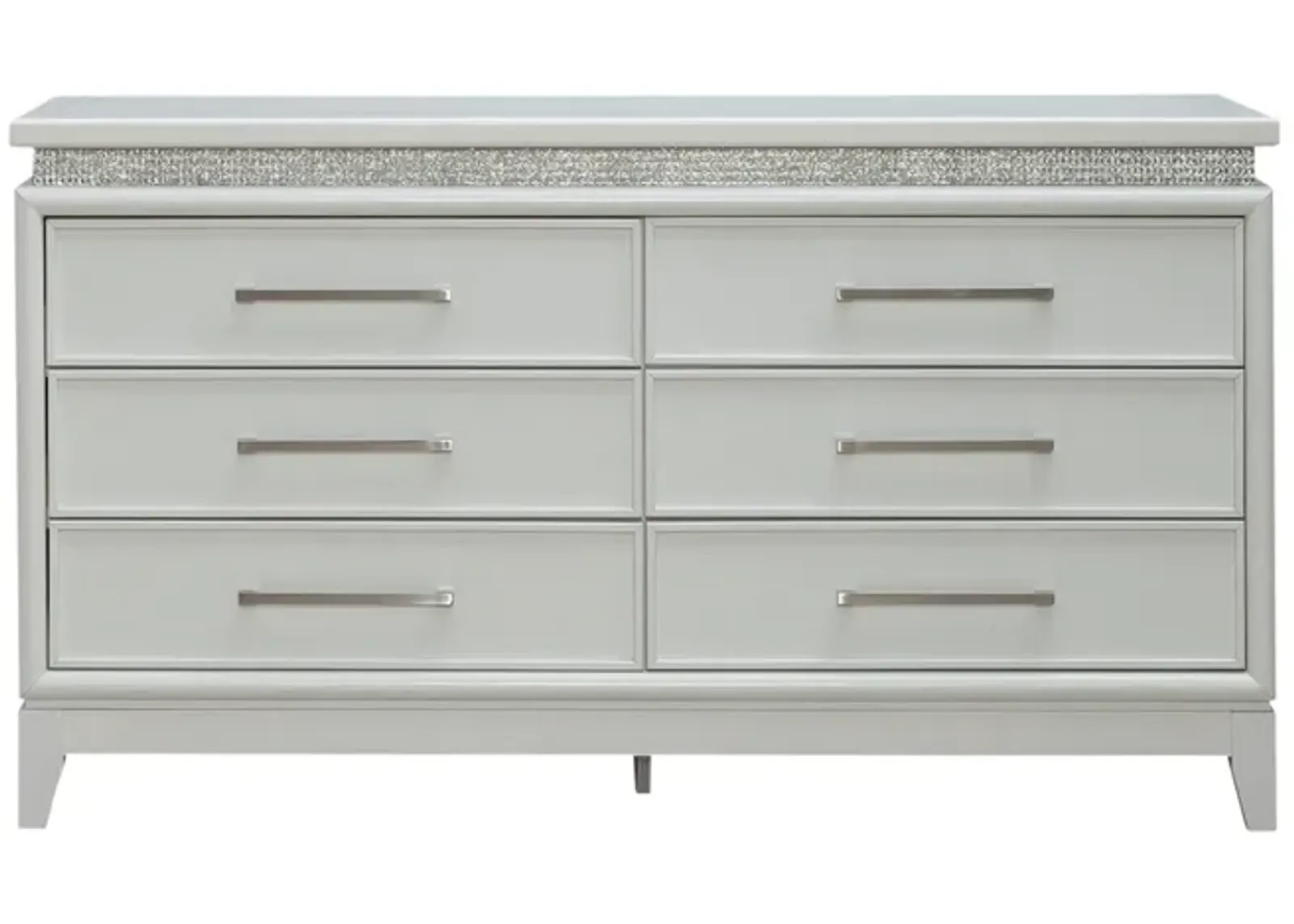 | Harlow Lighted Dresser | Pearl White