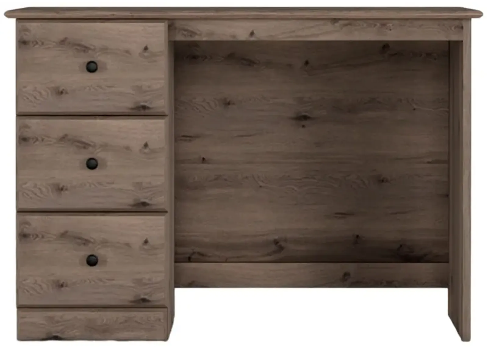 | Essentials 3 Drawer Desk | Weathered Gray Ash