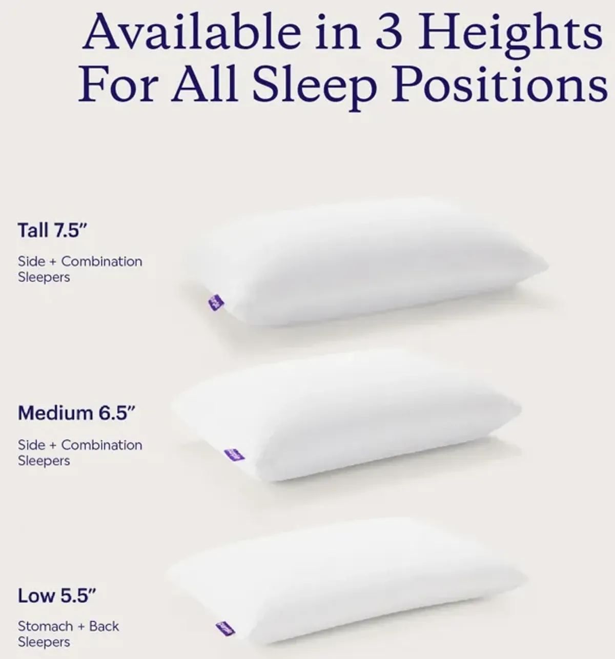 Purple Harmony Low Pillow