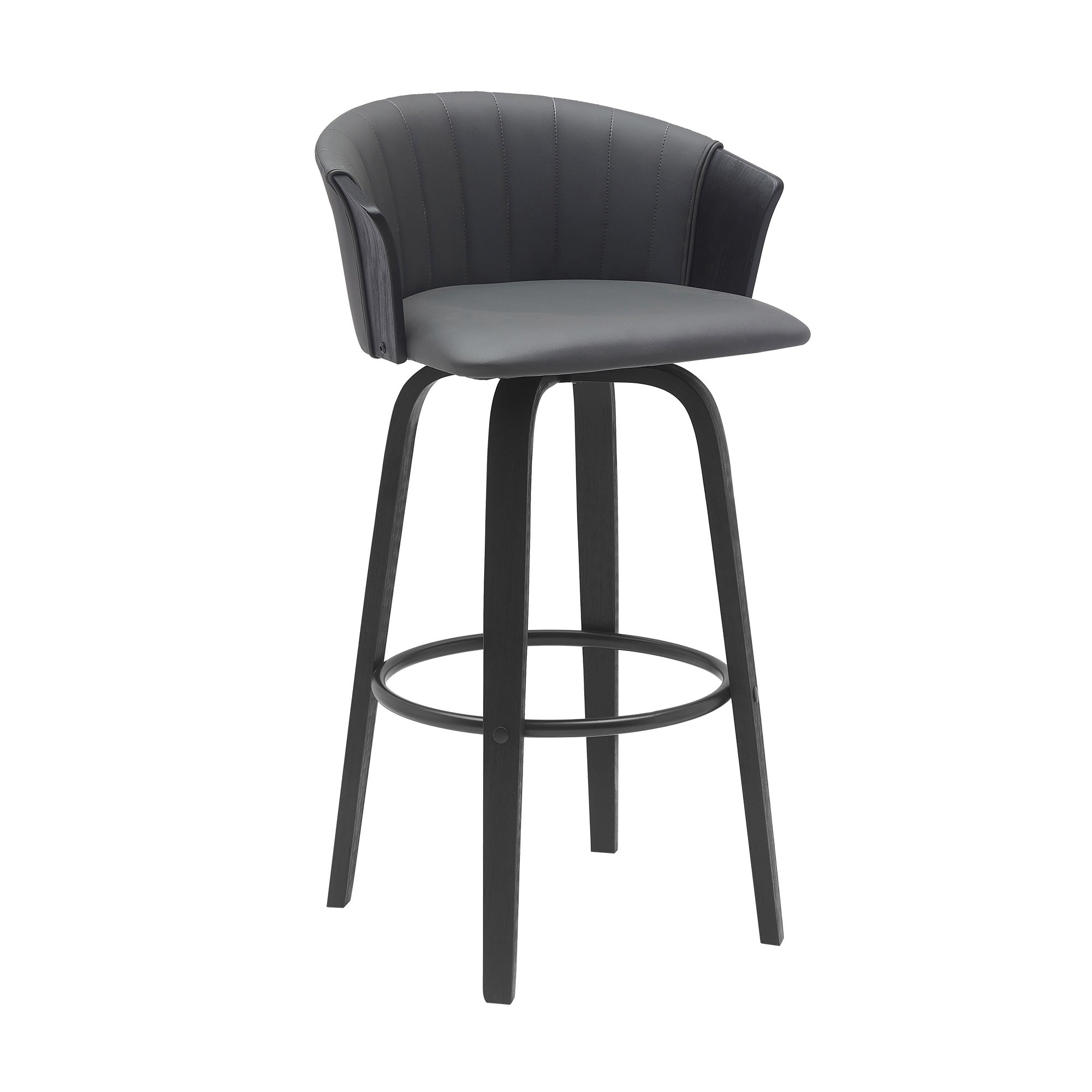 Armen Living | Diana 38" Swivel Bar Stool | Gray