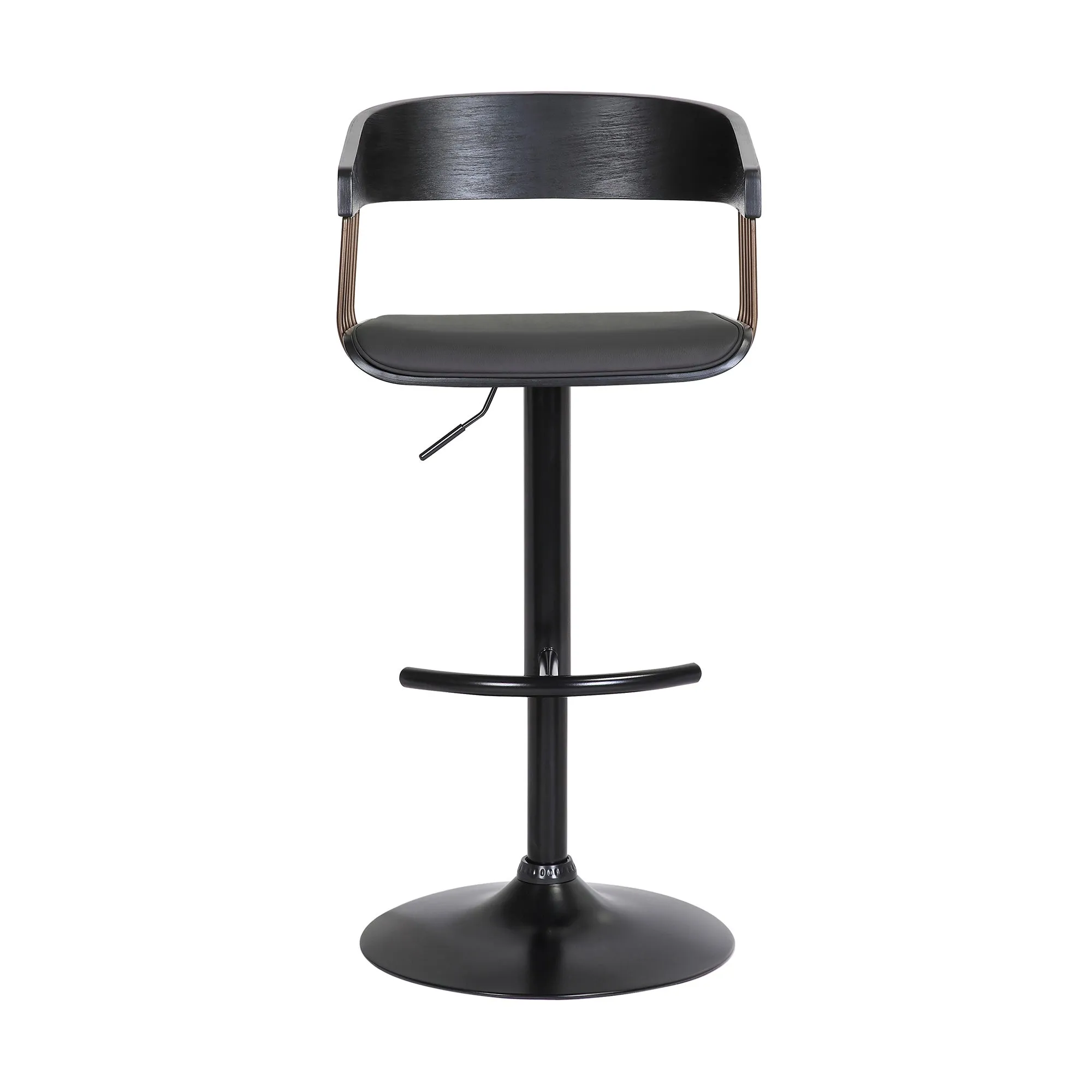 Armen Living | Larisa Adjustable Swivel Bar Stool | Black