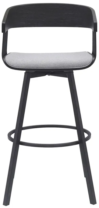 Armen Living | Athena Adjustable Swivel Bar Stool | Gray