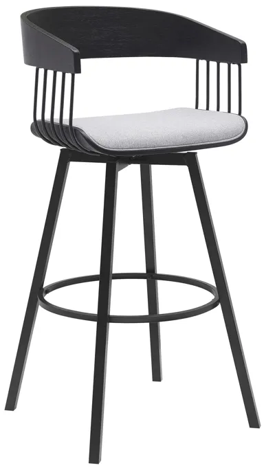 Armen Living | Athena Adjustable Swivel Bar Stool | Gray