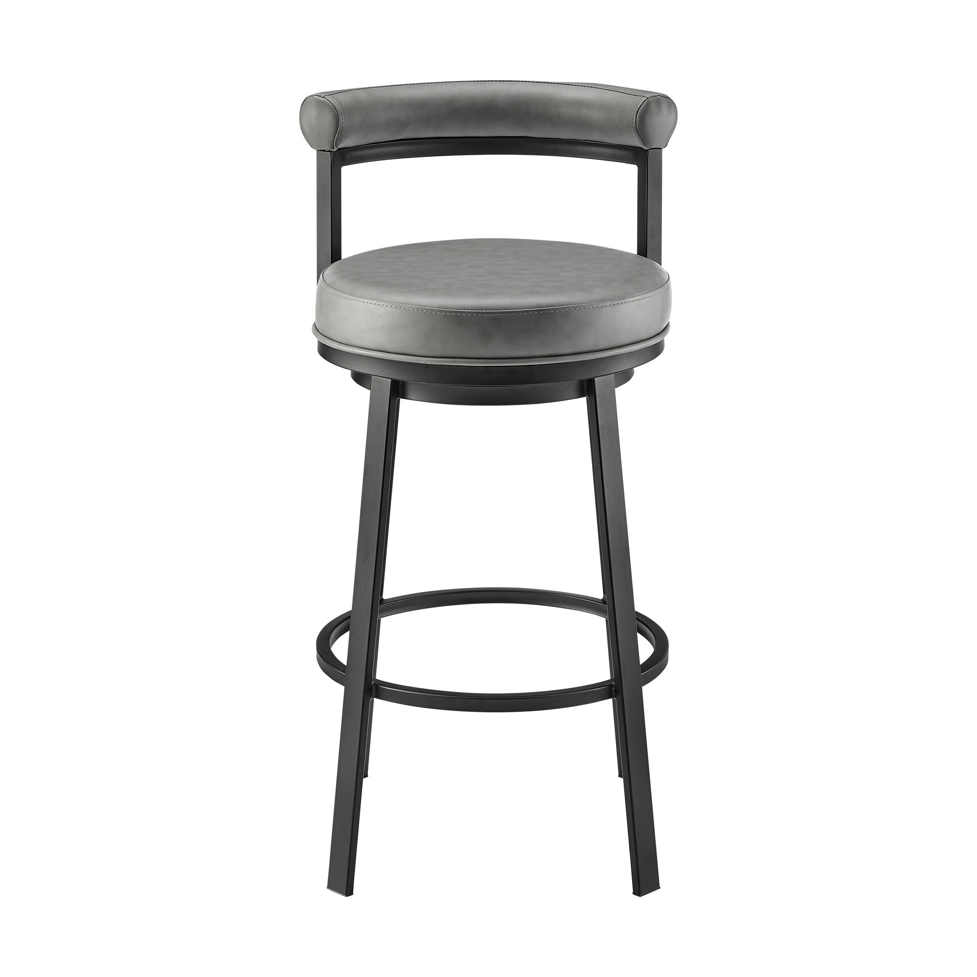 Armen Living | Reuben Swivel Counter Stool | Gray