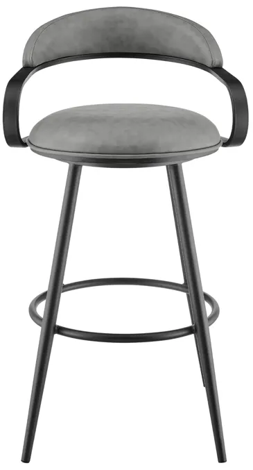 Armen Living | Gardenia Swivel Counter Stool | Gray