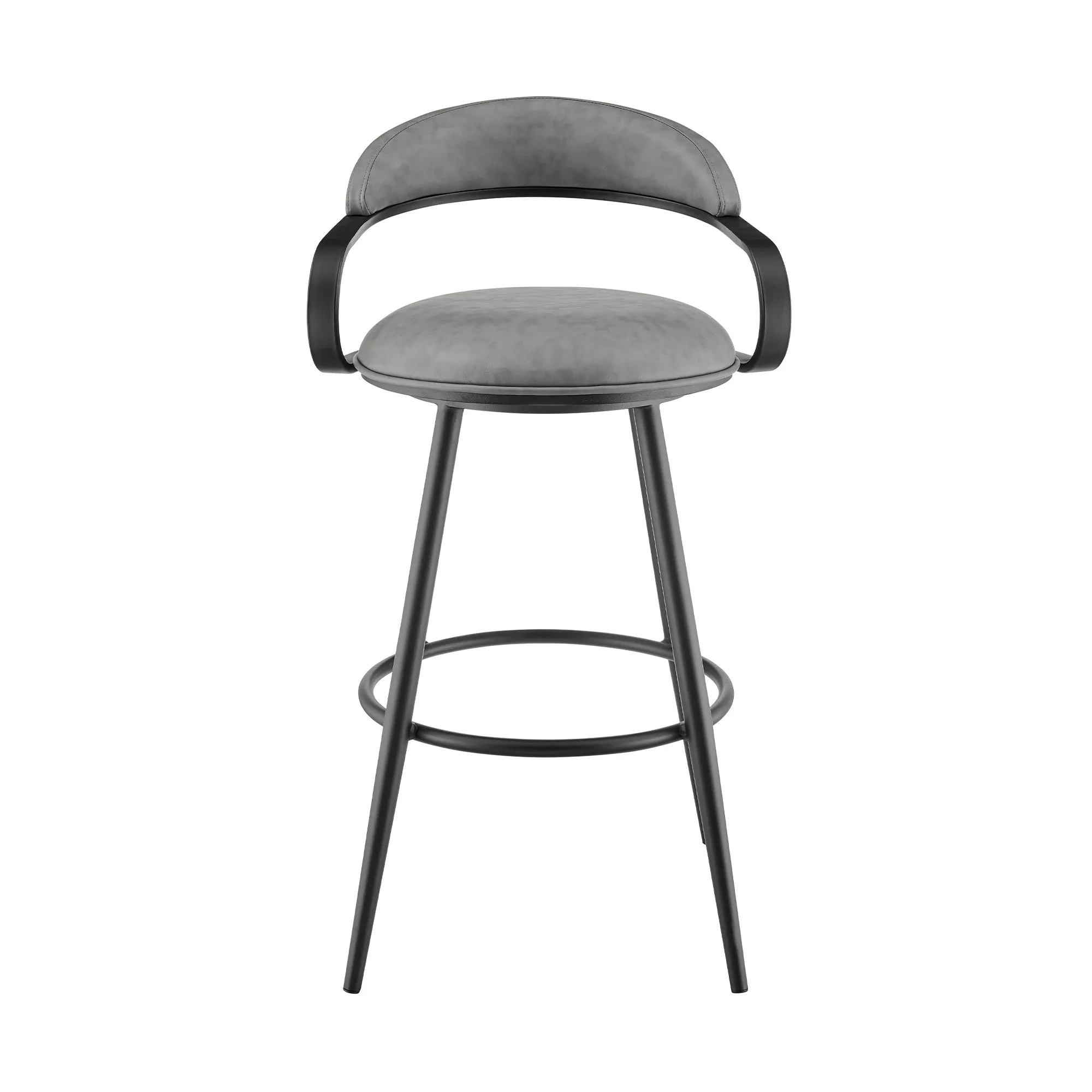 Armen Living | Gardenia Swivel Counter Stool | Gray