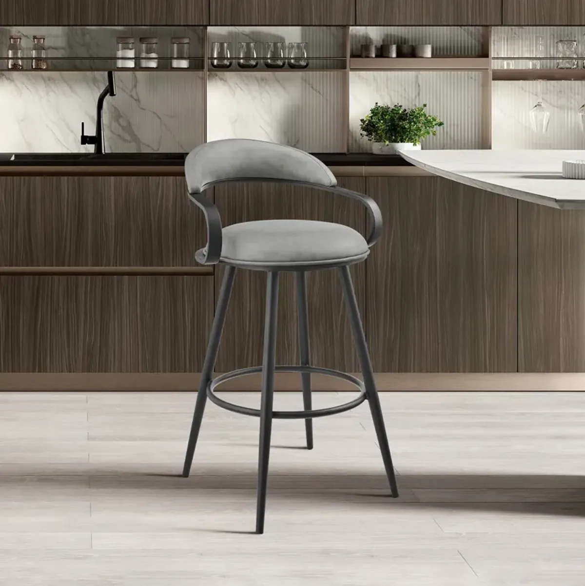 Gardenia Swivel Bar Stool