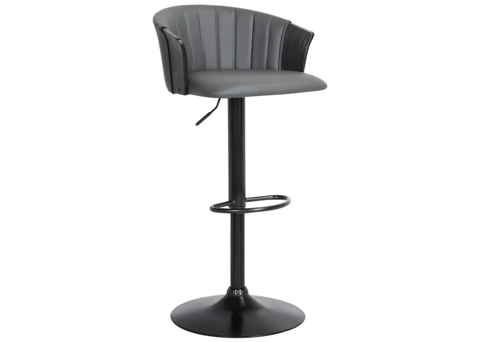 | Lydia Adjustable Swivel Bar Stool | Gray