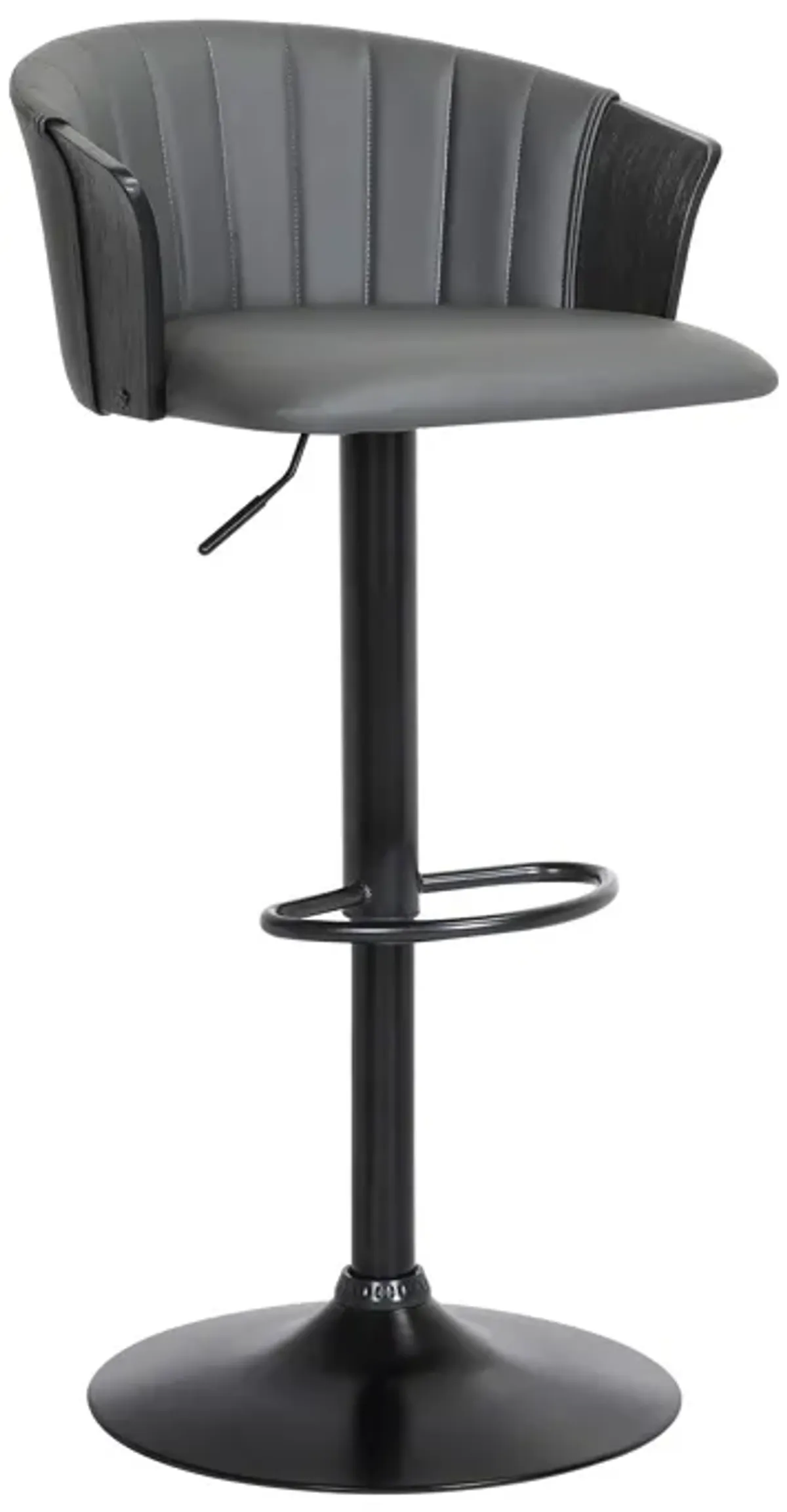 | Lydia Adjustable Swivel Bar Stool | Gray