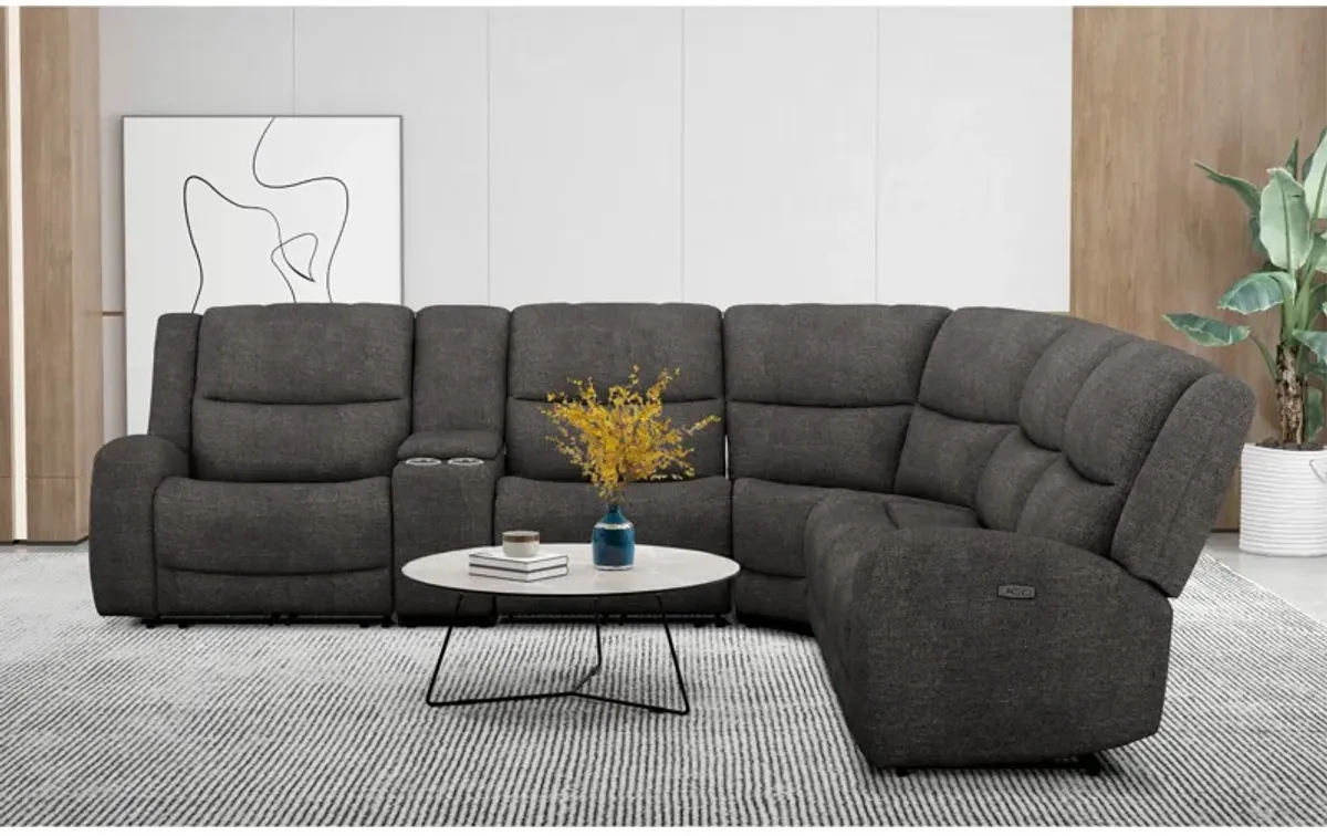 Grayson 6 Piece Sectional with 2 Power Ends